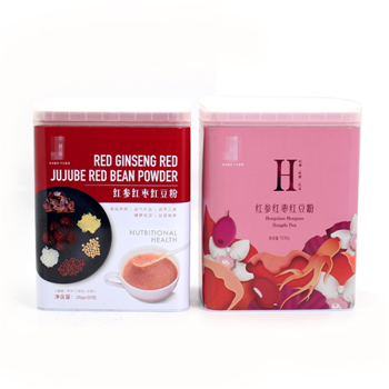 紅參紅棗粉鐵盒定制-長方形農(nóng)產(chǎn)品包裝盒