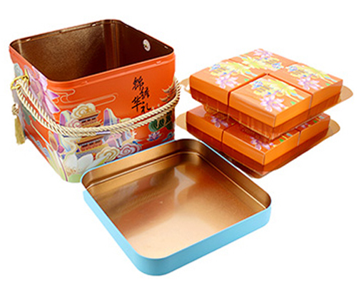 手提月餅鐵盒包裝組合定做工廠 手提月餅鐵盒包裝組合定做工廠